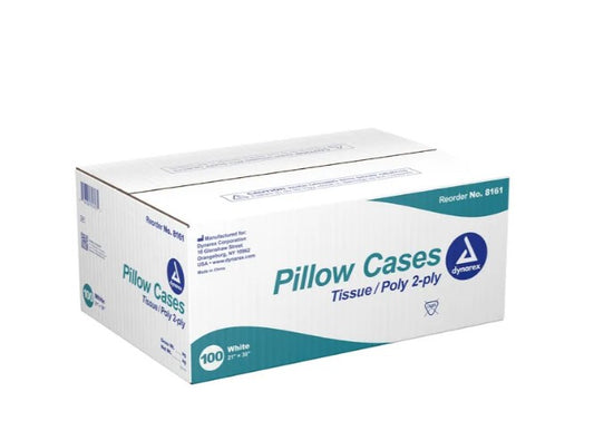 100 Pillow Cases Tissue/Poly - White 21 X 30in